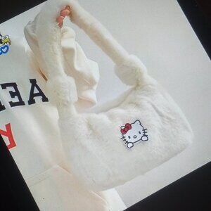 Sanrio White Furry Shoulder Bag